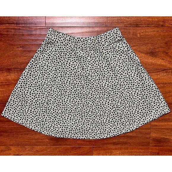 NWT ZARA 90s Leopard Cheetah Knit High Waist A-Line Skater Circle Mini Skirt S - Picture 5 of 7